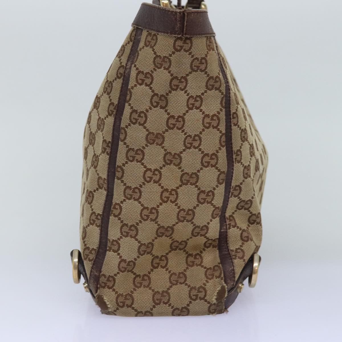 GUCCI GG Canvas Tote Bag Beige 141472 Auth 75977