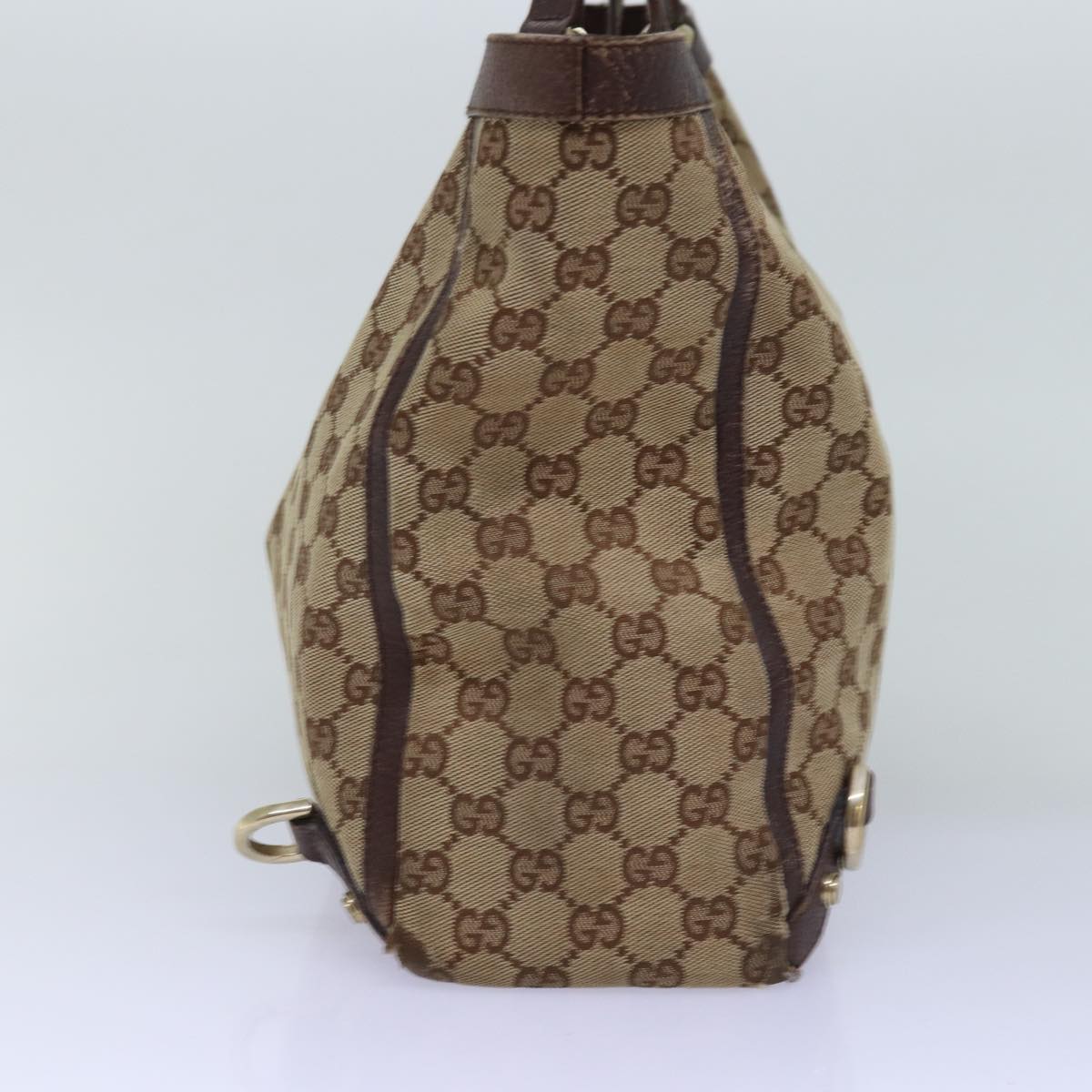 GUCCI GG Canvas Tote Bag Beige 141472 Auth 75977