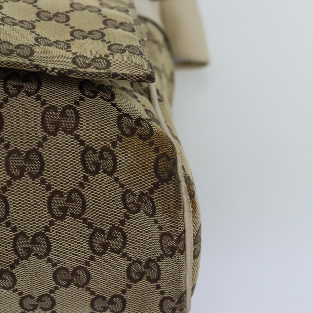 GUCCI GG Canvas Shoulder Bag Beige 146236 Auth 75978