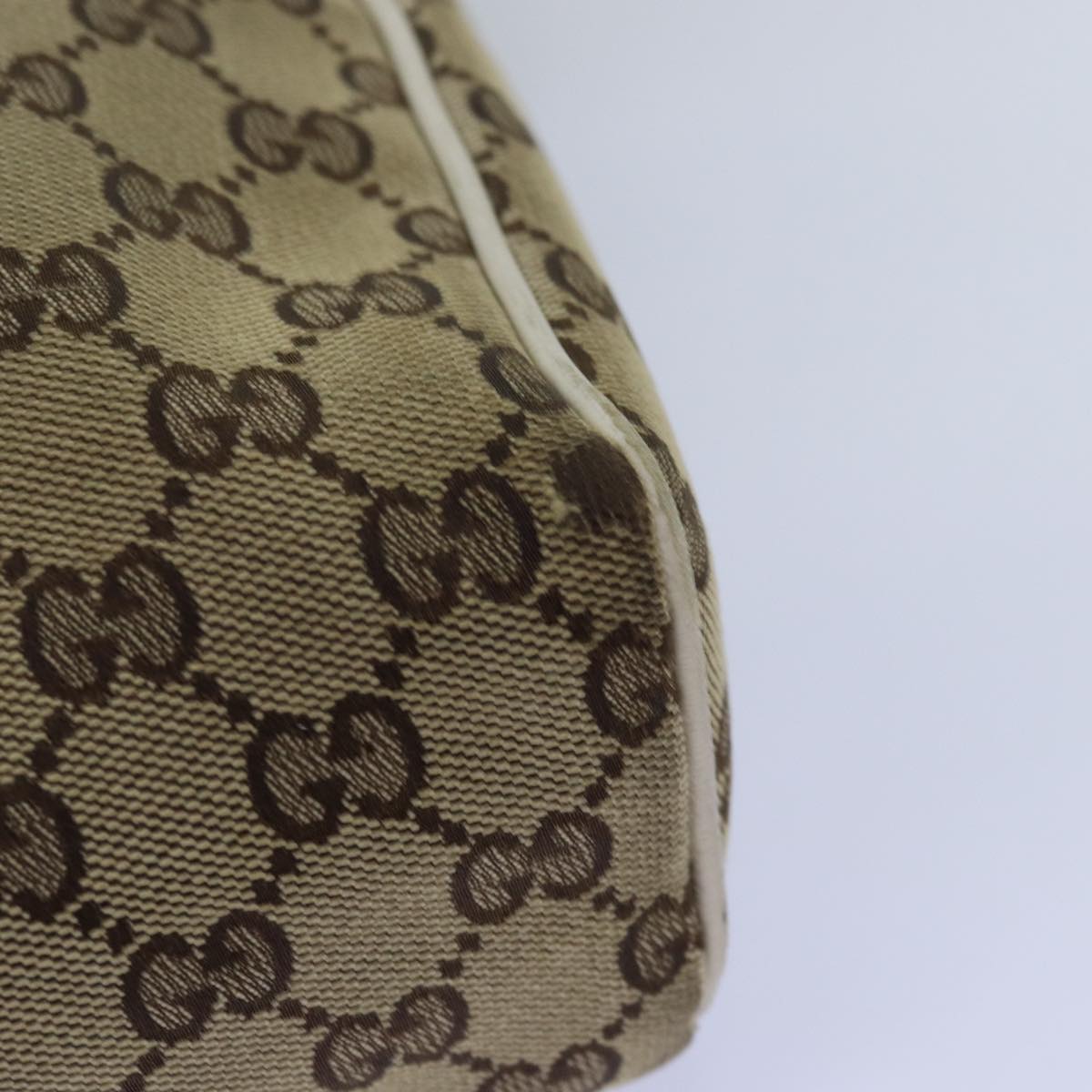 GUCCI GG Canvas Shoulder Bag Beige 146236 Auth 75978