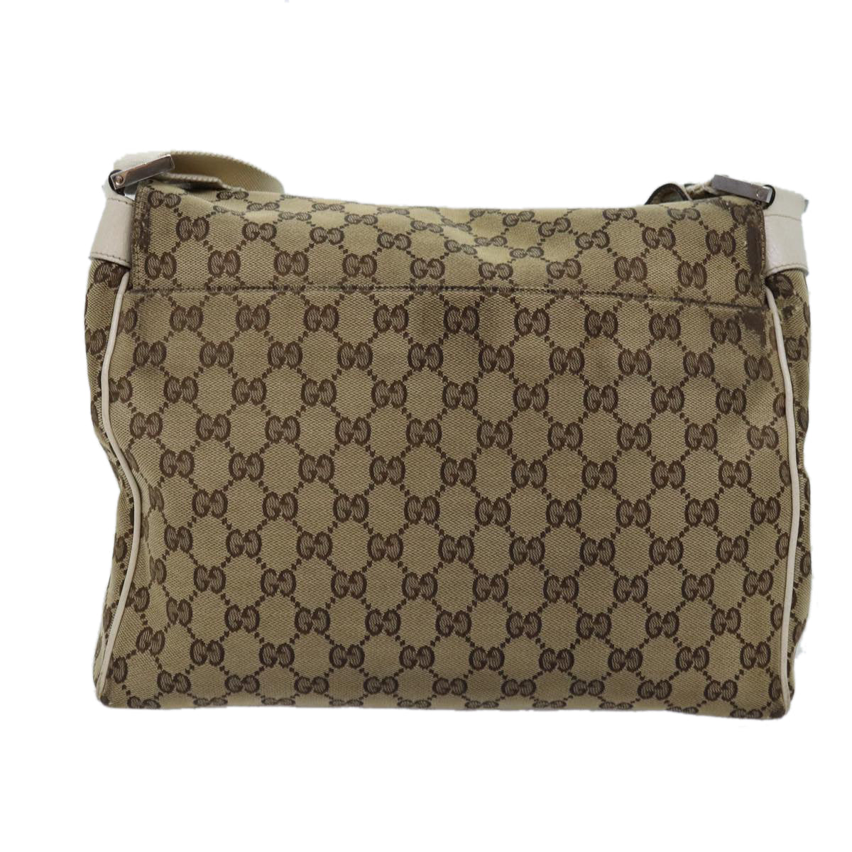 GUCCI GG Canvas Shoulder Bag Beige 146236 Auth 75978