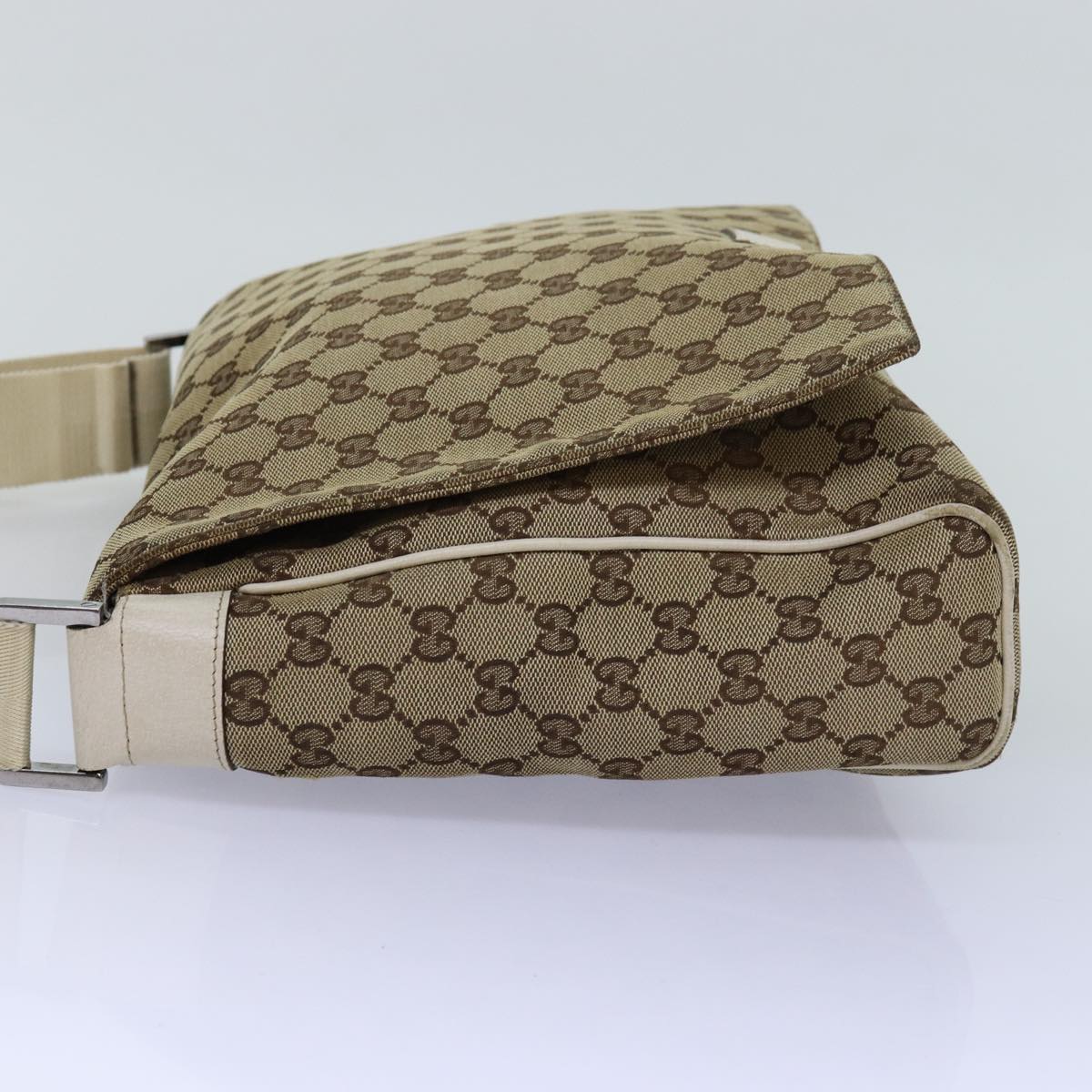 GUCCI GG Canvas Shoulder Bag Beige 146236 Auth 75978