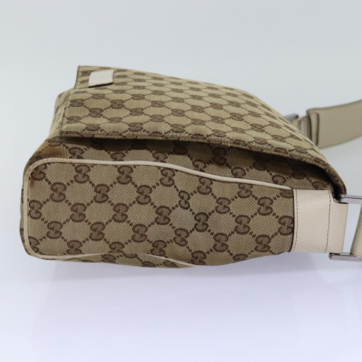 GUCCI GG Canvas Shoulder Bag Beige 146236 Auth 75978