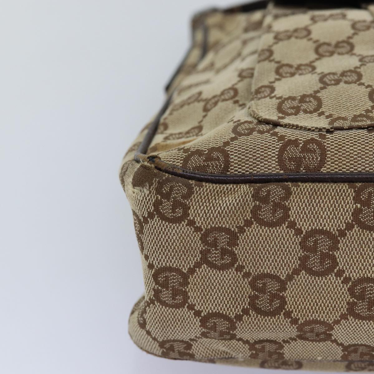 GUCCI GG Canvas Shoulder Bag Beige 131211 Auth 75979