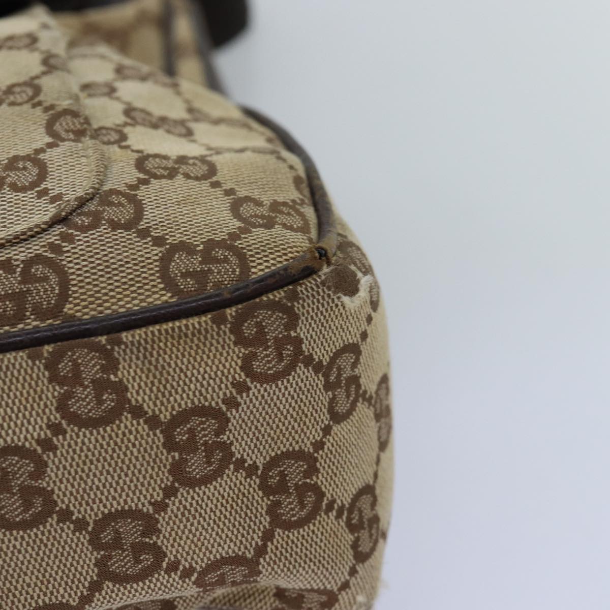 GUCCI GG Canvas Shoulder Bag Beige 131211 Auth 75979