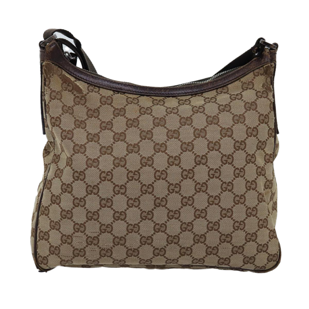 GUCCI GG Canvas Shoulder Bag Beige 131211 Auth 75979