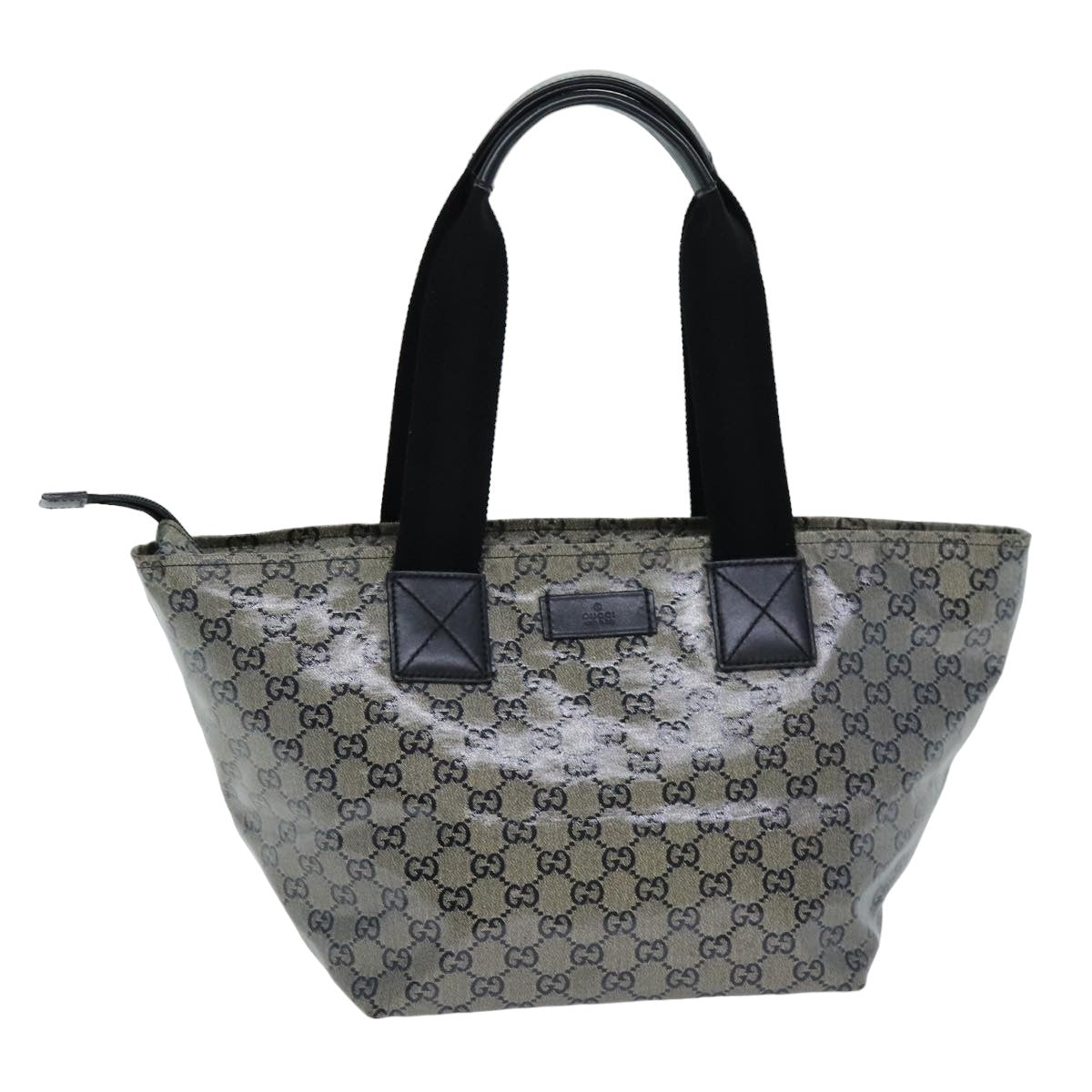 GUCCI GG Crystal Tote Bag Silver 131230 Auth 75983