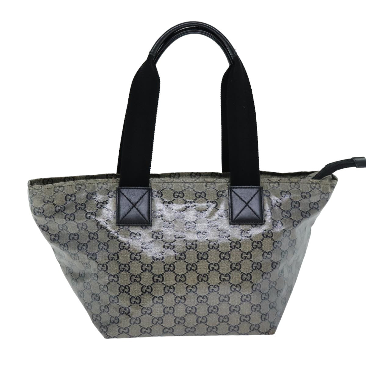 GUCCI GG Crystal Tote Bag Silver 131230 Auth 75983