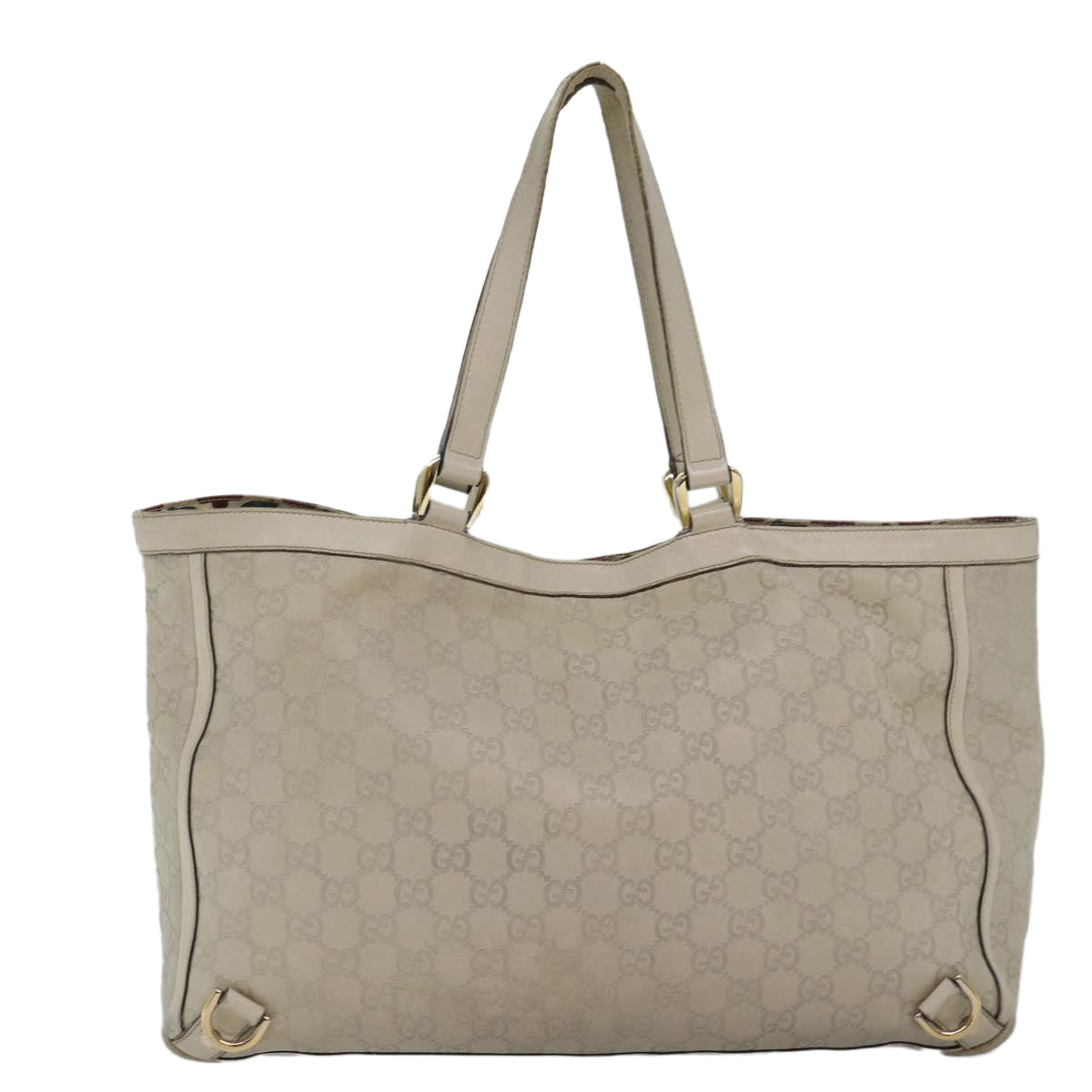 GUCCI GG Canvas Guccissima Tote Bag Beige 141472 Auth 75985 - 0