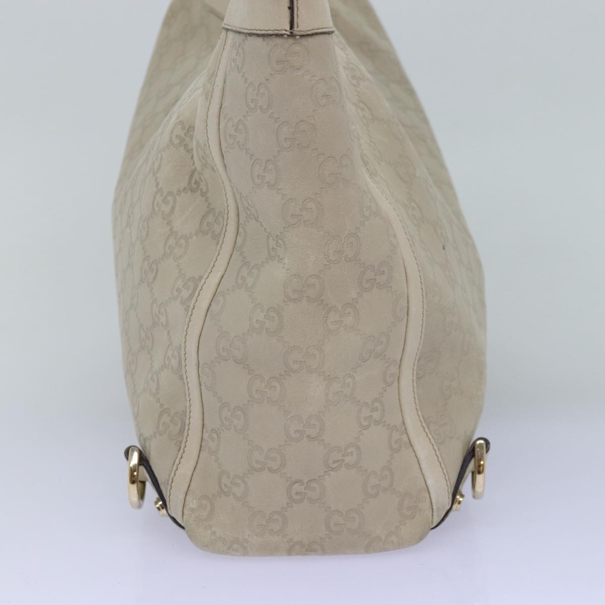 GUCCI GG Canvas Guccissima Tote Bag Beige 141472 Auth 75985