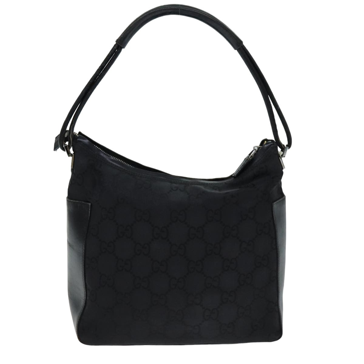 GUCCI GG Canvas Shoulder Bag Black 001 3766 Auth 75988