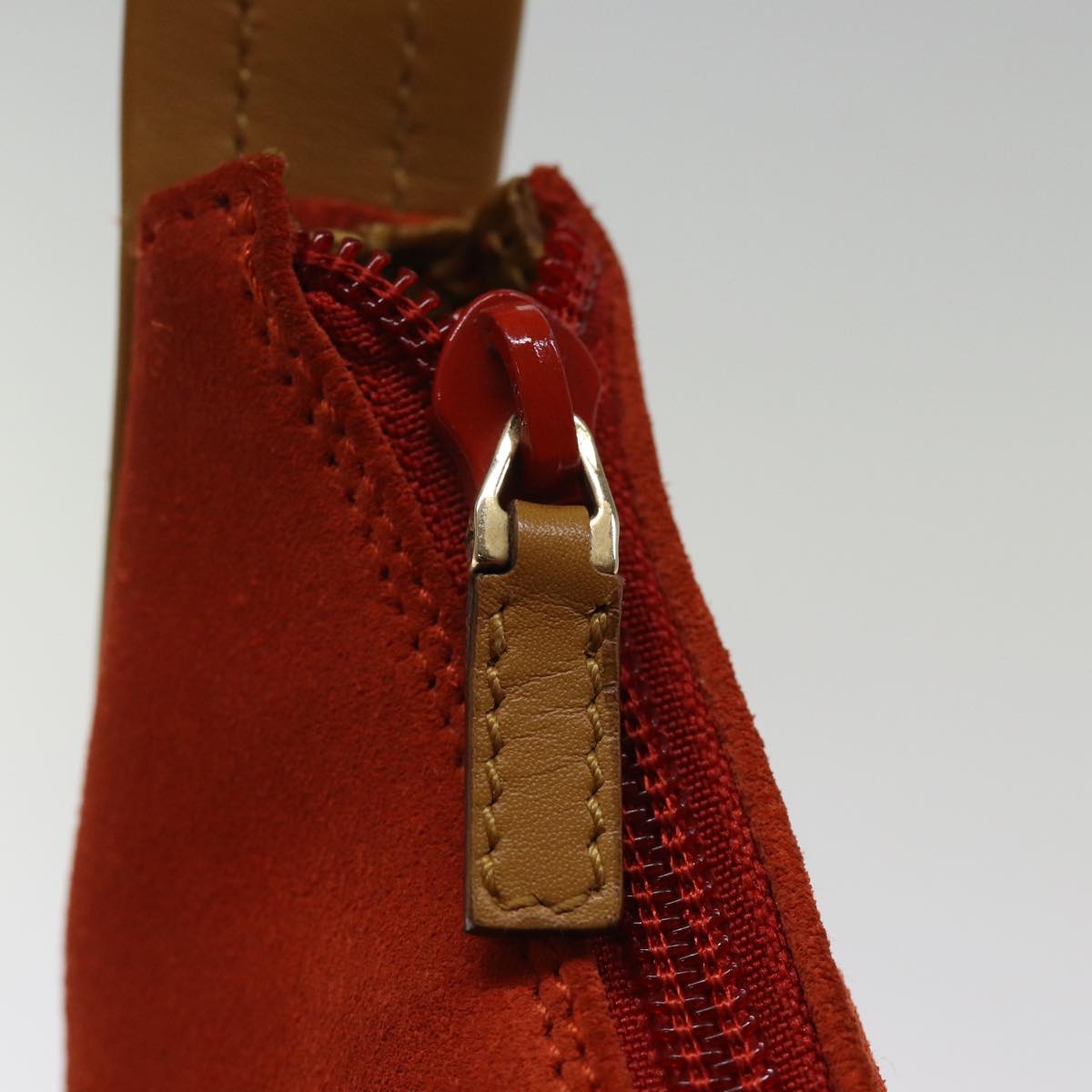 GUCCI Shoulder Bag Suede Orange 001 3386 Auth 75992