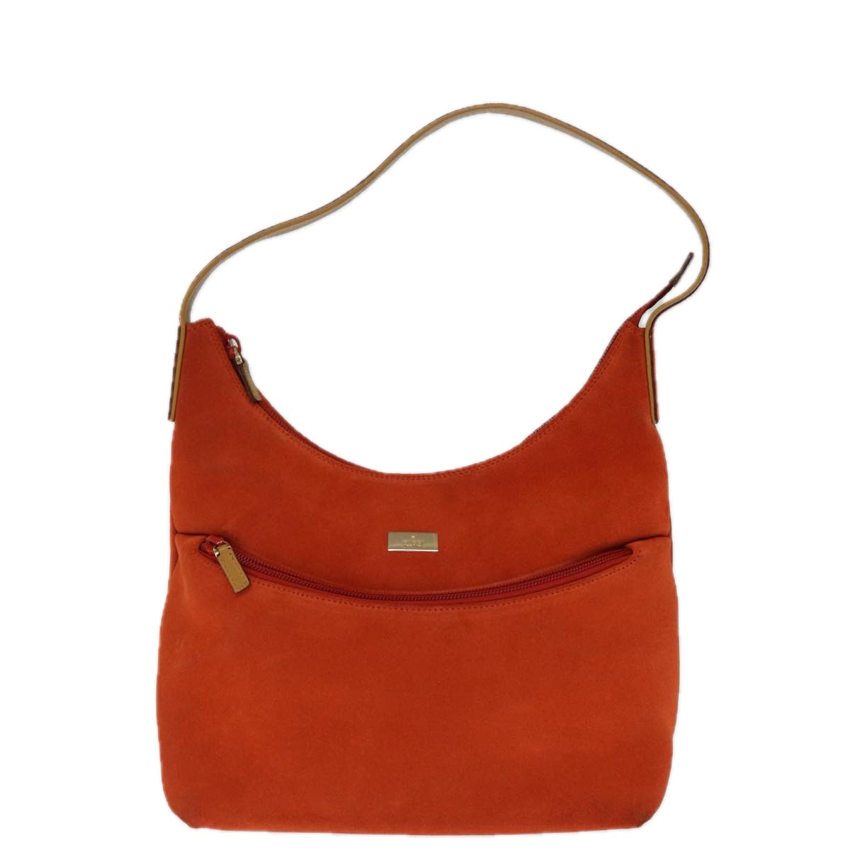 GUCCI Shoulder Bag Suede Orange 001 3386 Auth 75992