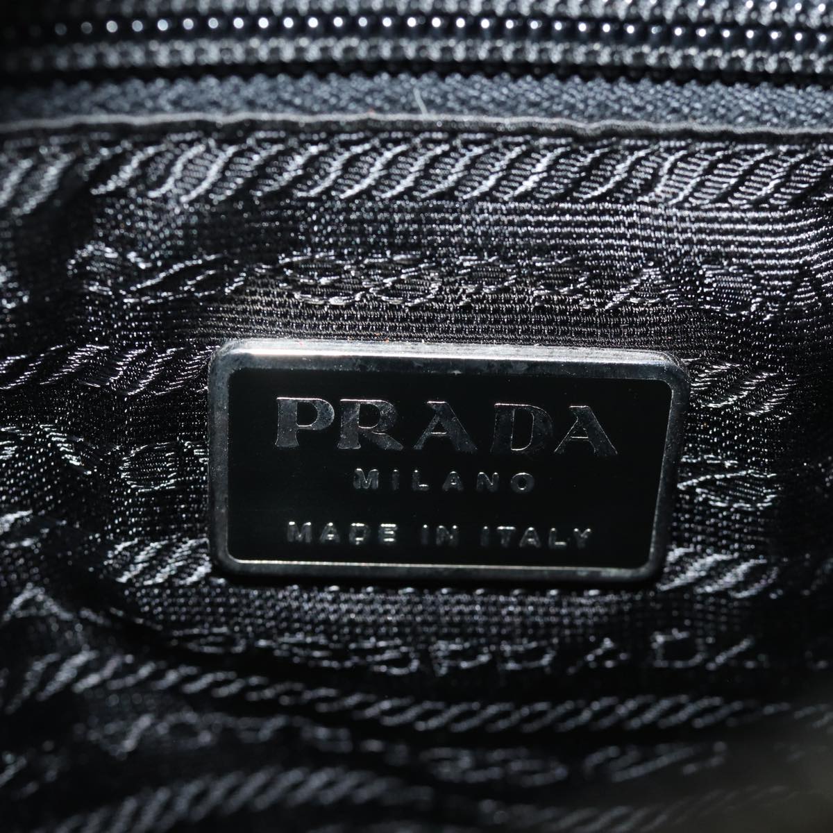 PRADA Hand Bag Nylon Khaki Auth 75996