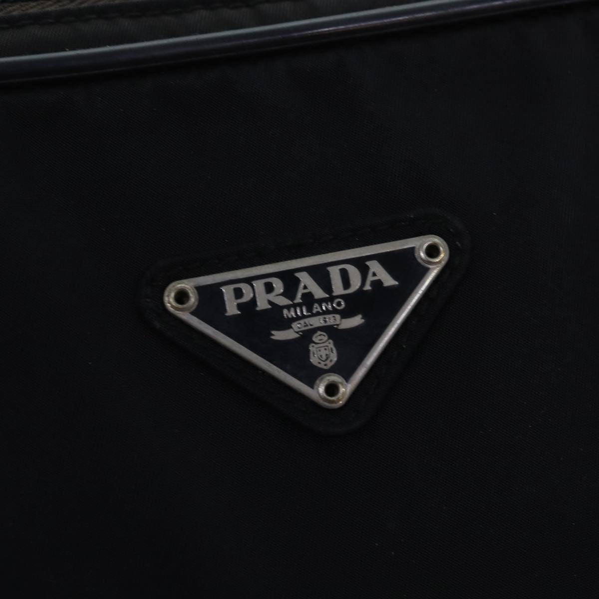 PRADA Hand Bag Nylon Black Auth 76000