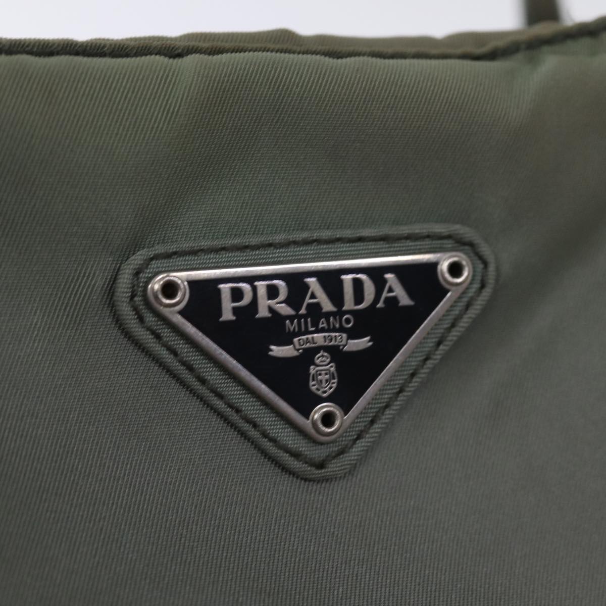 PRADA Tote Bag Nylon Green Auth 76001