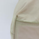 PRADA Tote Bag Nylon Beige Auth 76005-16