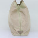 PRADA Tote Bag Nylon Beige Auth 76005-3