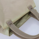 PRADA Tote Bag Nylon Beige Auth 76005-6