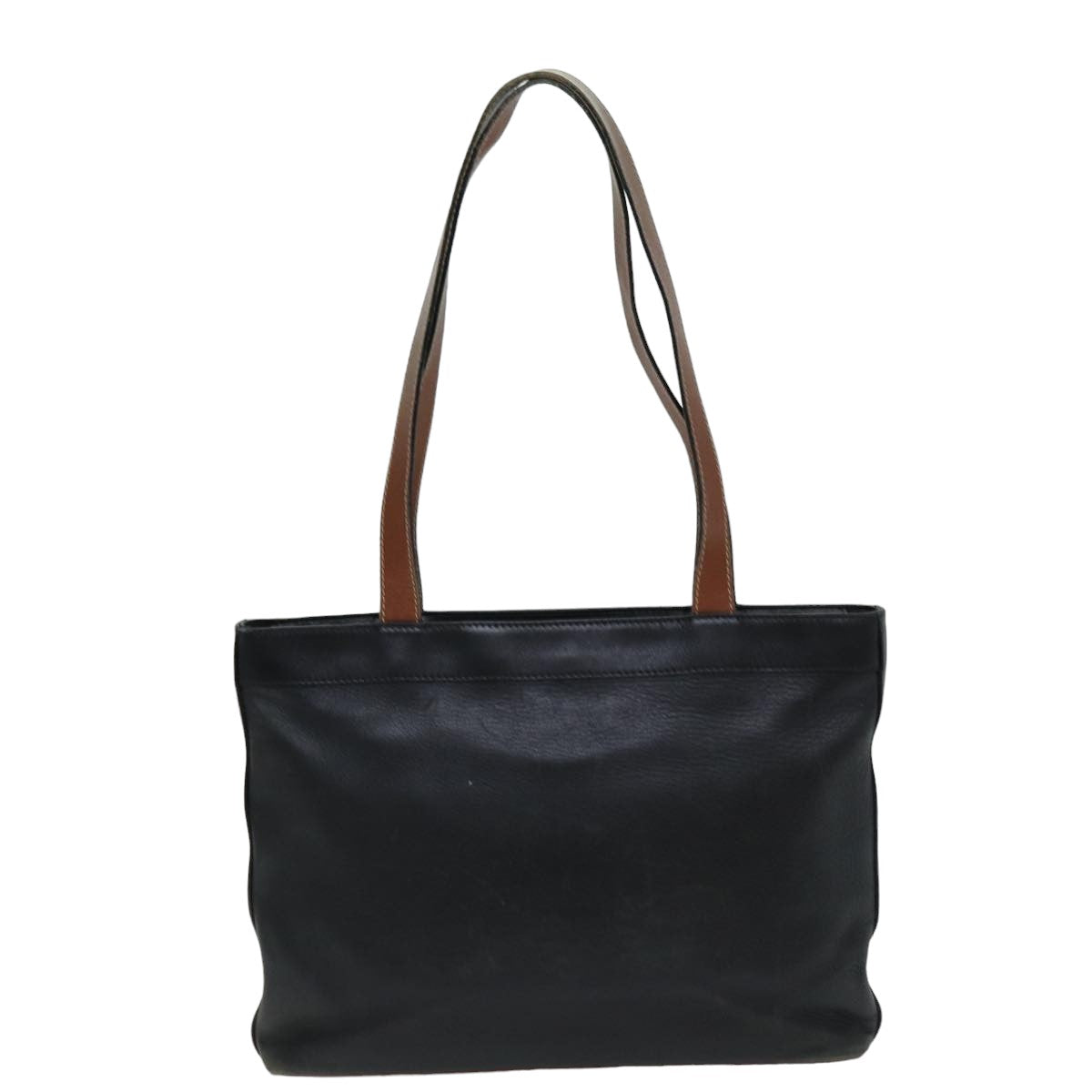 CELINE Tote Bag Leather Black Auth 76016