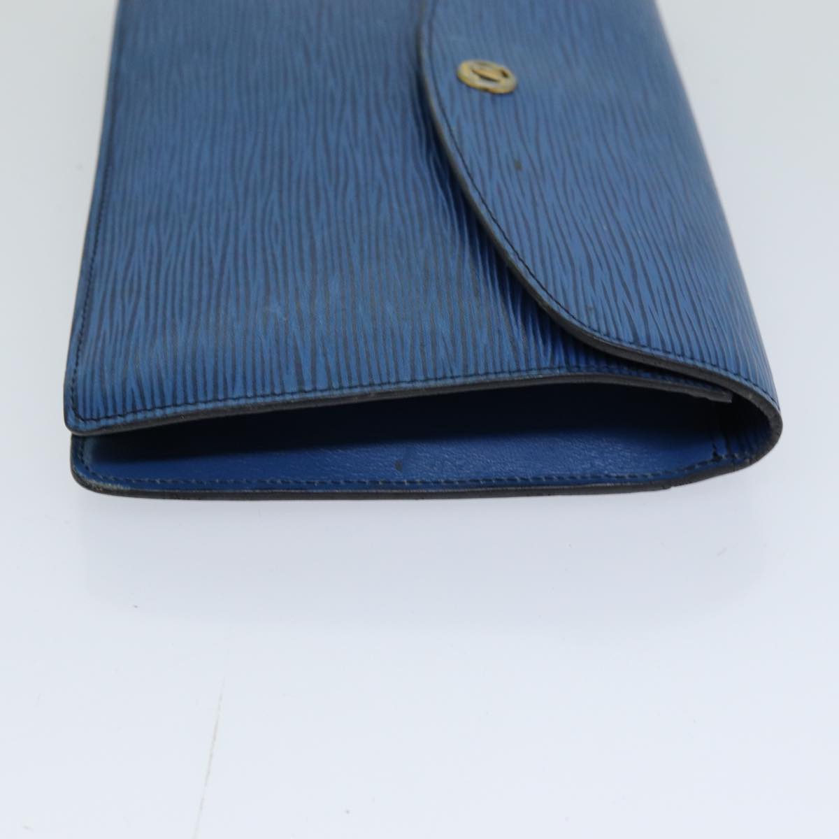 LOUIS VUITTON Epi Montaigne 23 Clutch Bag Blue M52665 LV Auth 76032