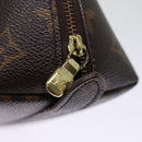LOUIS VUITTON Monogram Trousse Demi Ronde Cosmetic Pouch M47520 LV Auth 76034-8