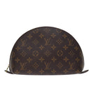 LOUIS VUITTON Monogram Trousse Demi Ronde Cosmetic Pouch M47520 LV Auth 76034-2