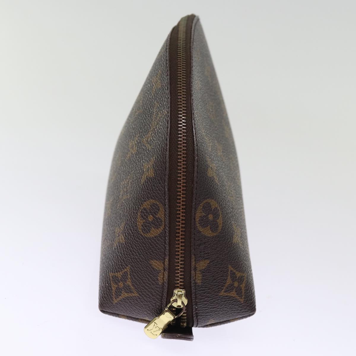 LOUIS VUITTON Monogram Trousse Demi Ronde Cosmetic Pouch M47520 LV Auth 76034