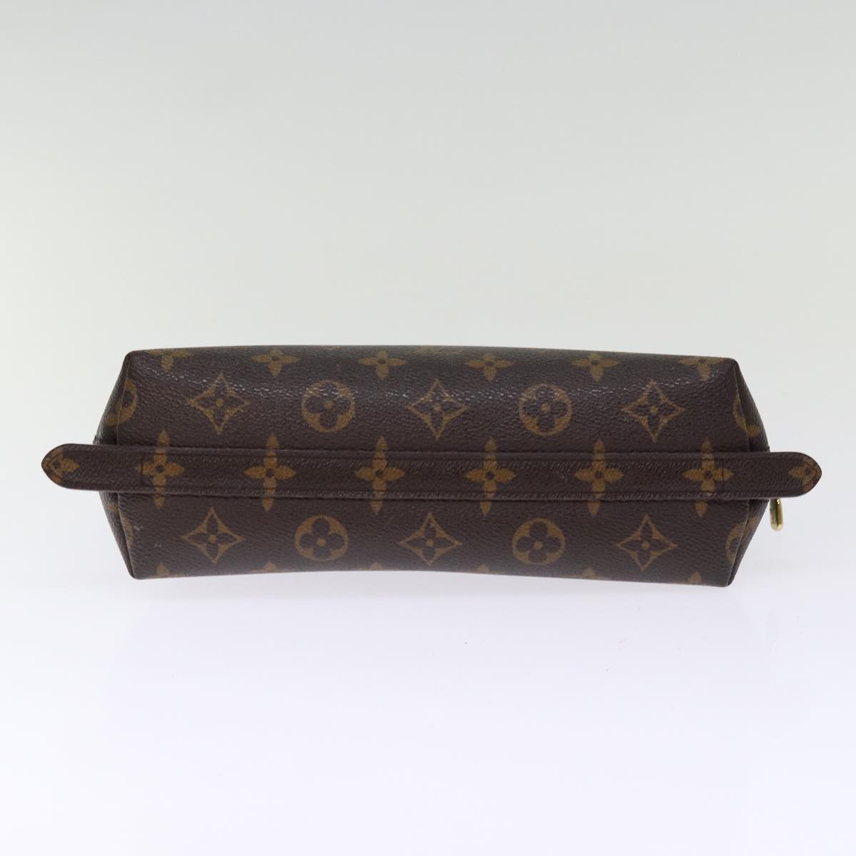 LOUIS VUITTON Monogram Trousse Demi Ronde Cosmetic Pouch M47520 LV Auth 76034