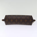 LOUIS VUITTON Monogram Trousse Demi Ronde Cosmetic Pouch M47520 LV Auth 76034-6