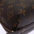 LOUIS VUITTON Monogram Trousse Demi Ronde Cosmetic Pouch M47520 LV Auth 76034-7