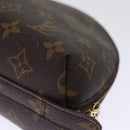 LOUIS VUITTON Monogram Trousse Demi Ronde Cosmetic Pouch M47520 LV Auth 76034-14