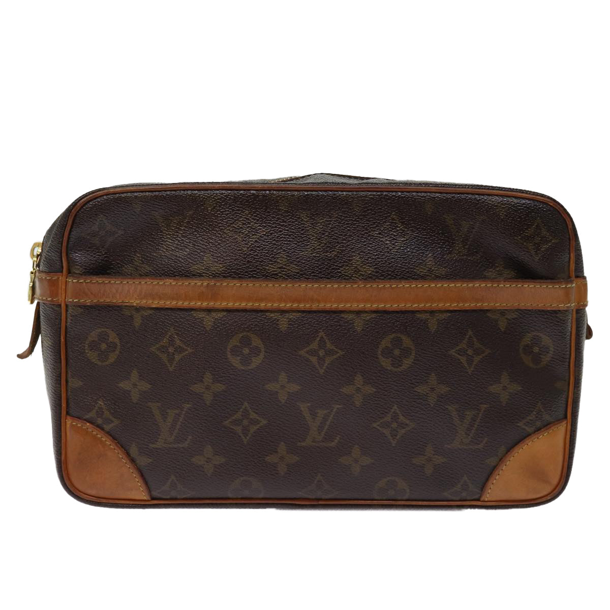 LOUIS VUITTON Monogram Compiegne 28 Clutch Bag M51845 LV Auth 76039