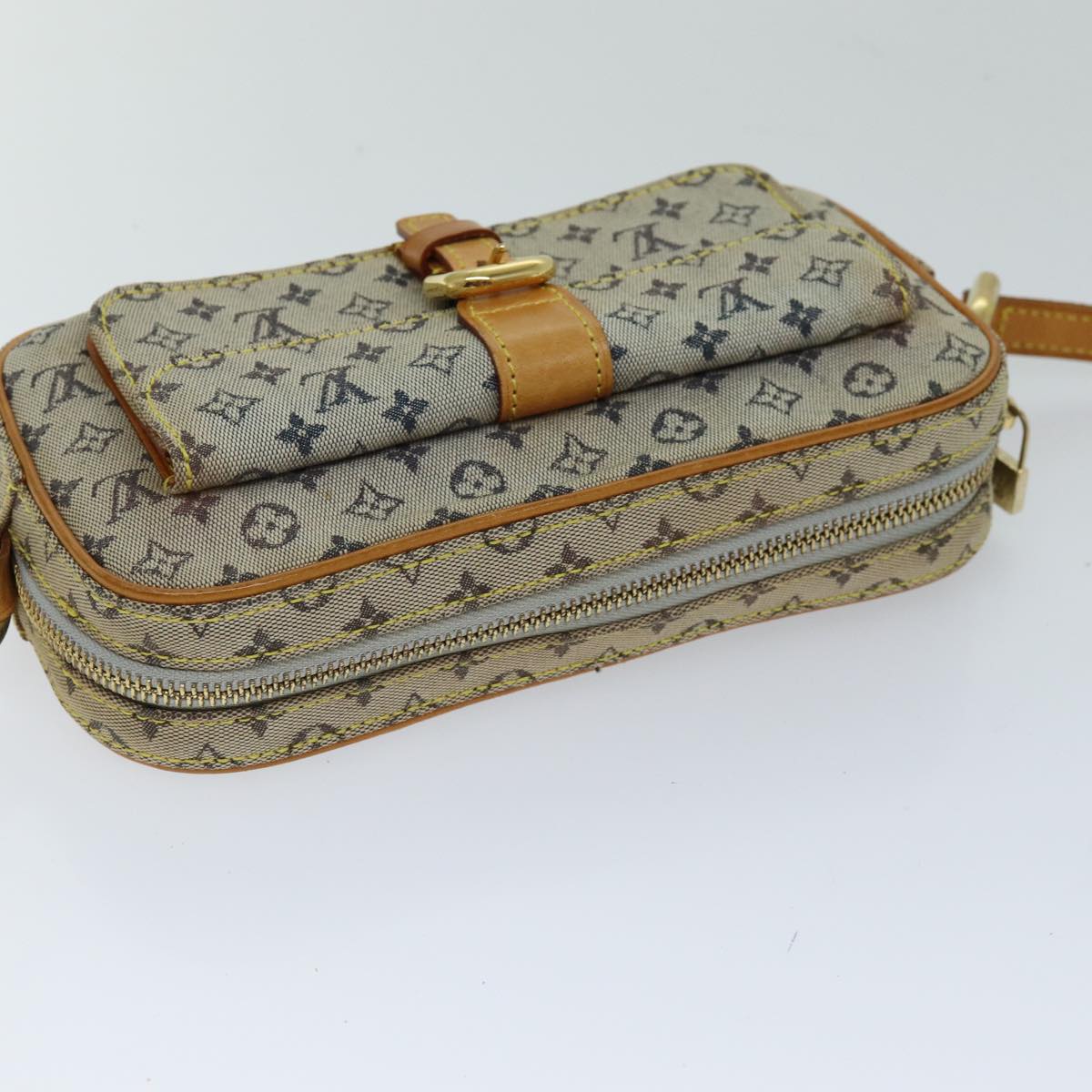 LOUIS VUITTON Monogram Mini Juliet MM Shoulder Bag Blue M92004 LV Auth 76041