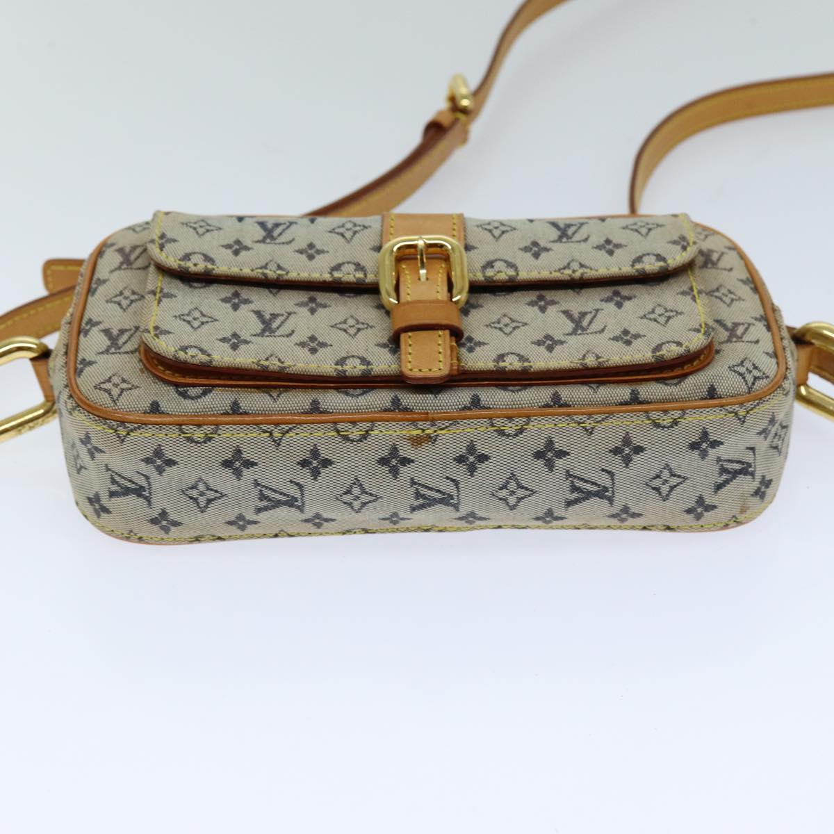 LOUIS VUITTON Monogram Mini Juliet MM Shoulder Bag Blue M92004 LV Auth 76041