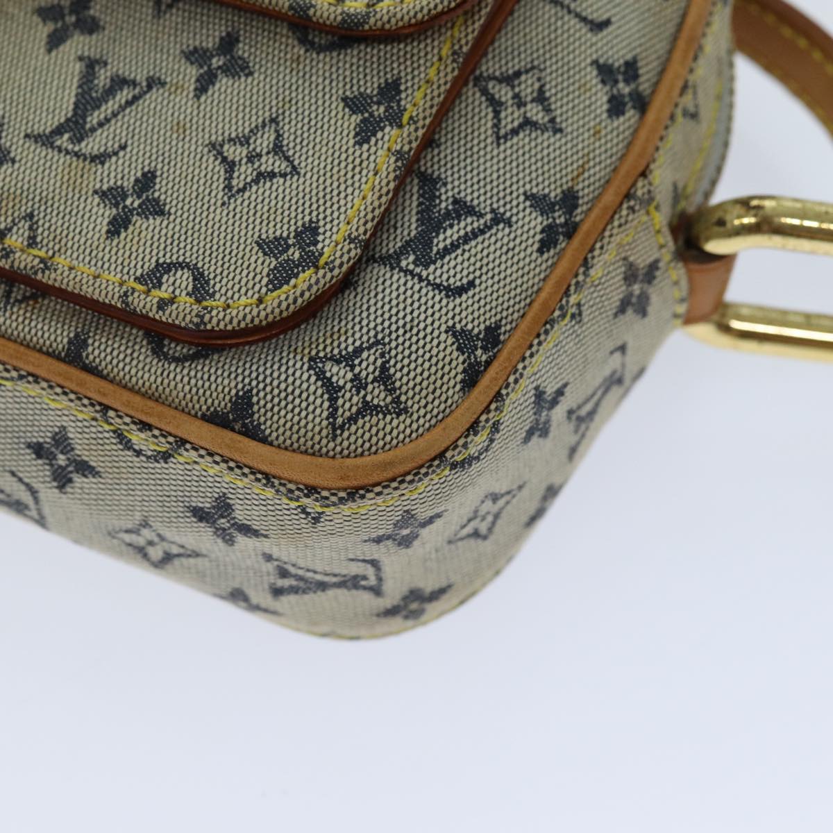 LOUIS VUITTON Monogram Mini Juliet MM Shoulder Bag Blue M92004 LV Auth 76042