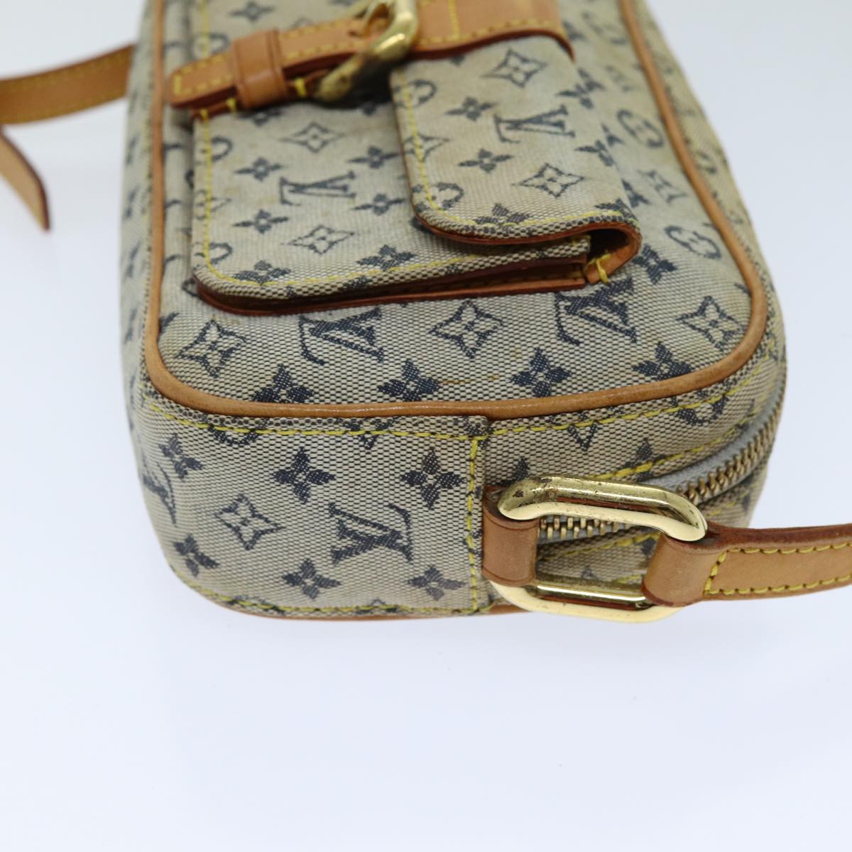 LOUIS VUITTON Monogram Mini Juliet MM Shoulder Bag Blue M92004 LV Auth 76042