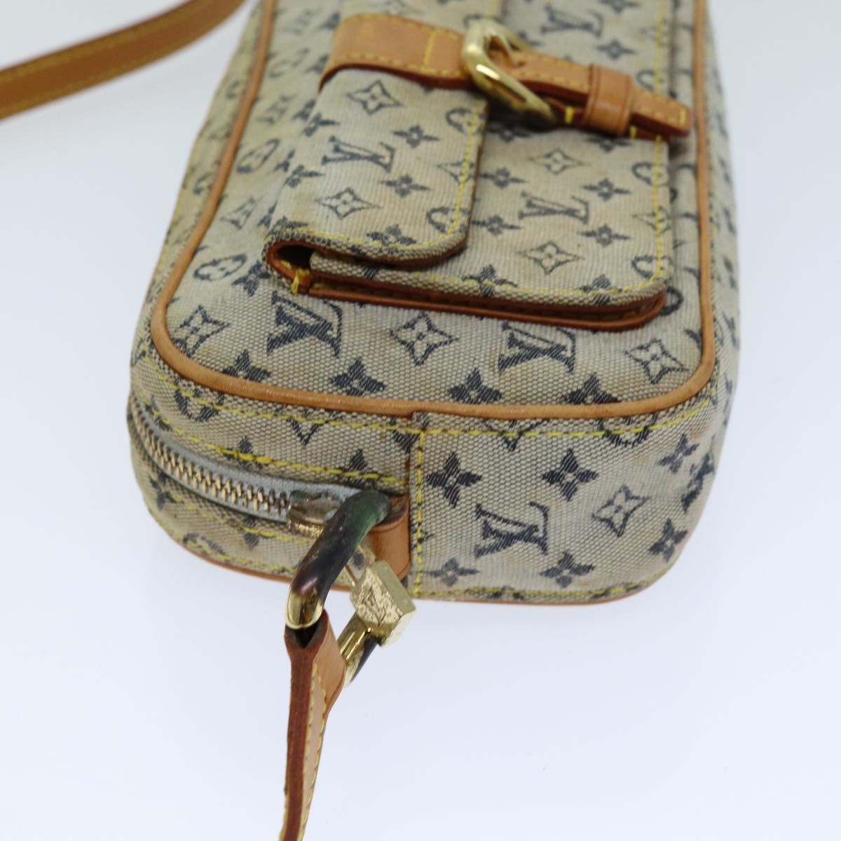 LOUIS VUITTON Monogram Mini Juliet MM Shoulder Bag Blue M92004 LV Auth 76042