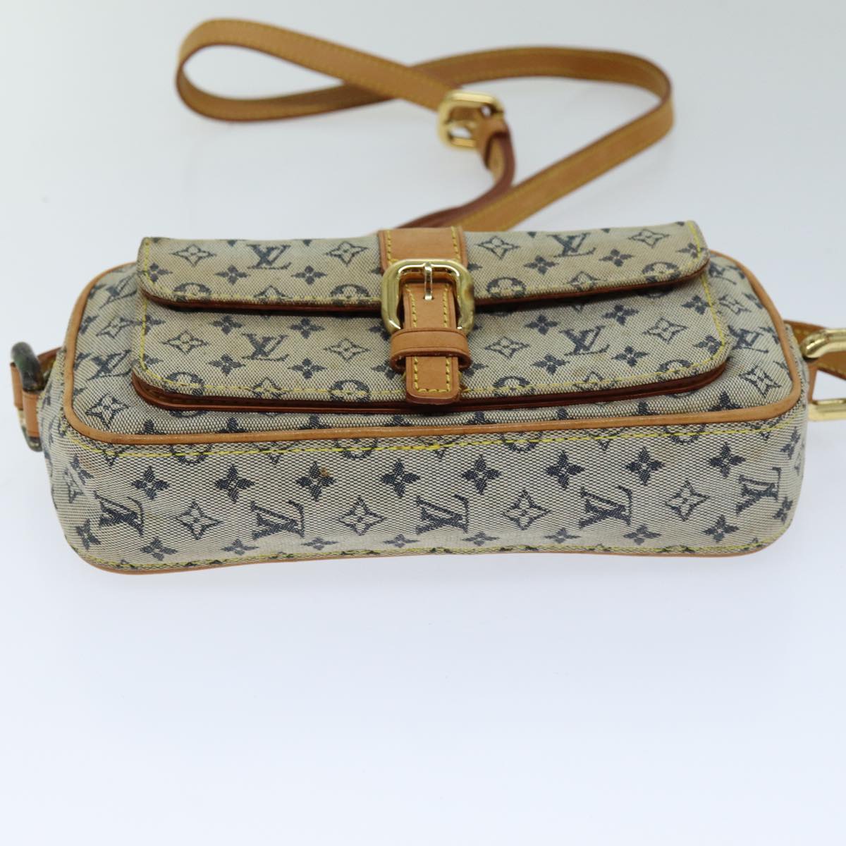 LOUIS VUITTON Monogram Mini Juliet MM Shoulder Bag Blue M92004 LV Auth 76042