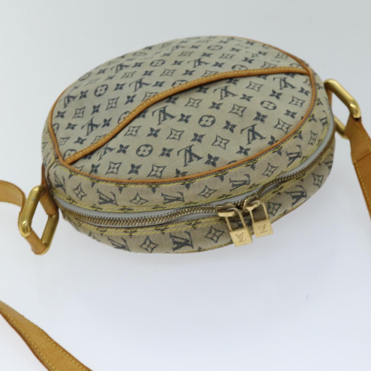 LOUIS VUITTON Monogram Mini Jeanne GM Shoulder Bag Blue M92000 LV Auth 76043