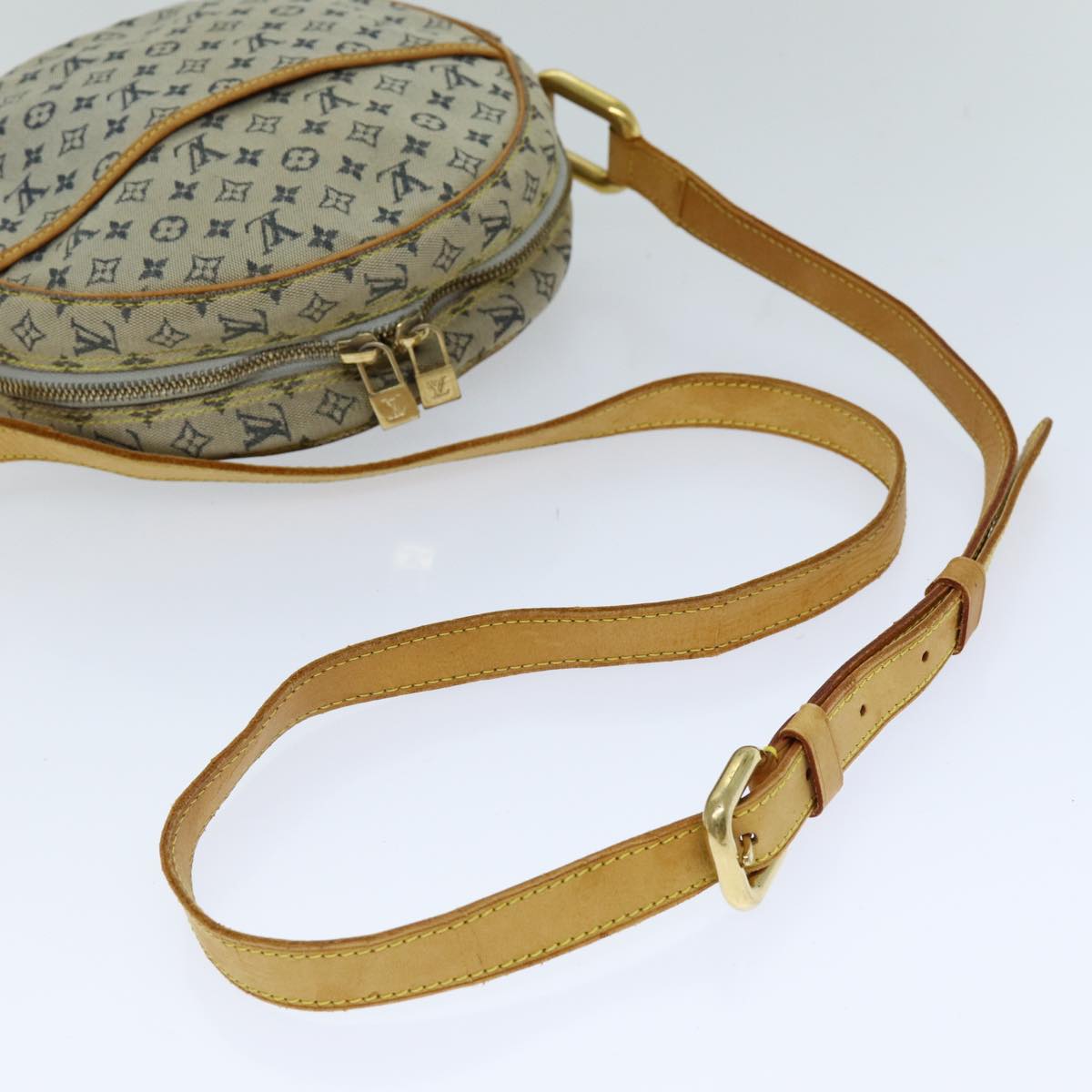 LOUIS VUITTON Monogram Mini Jeanne GM Shoulder Bag Blue M92000 LV Auth 76043