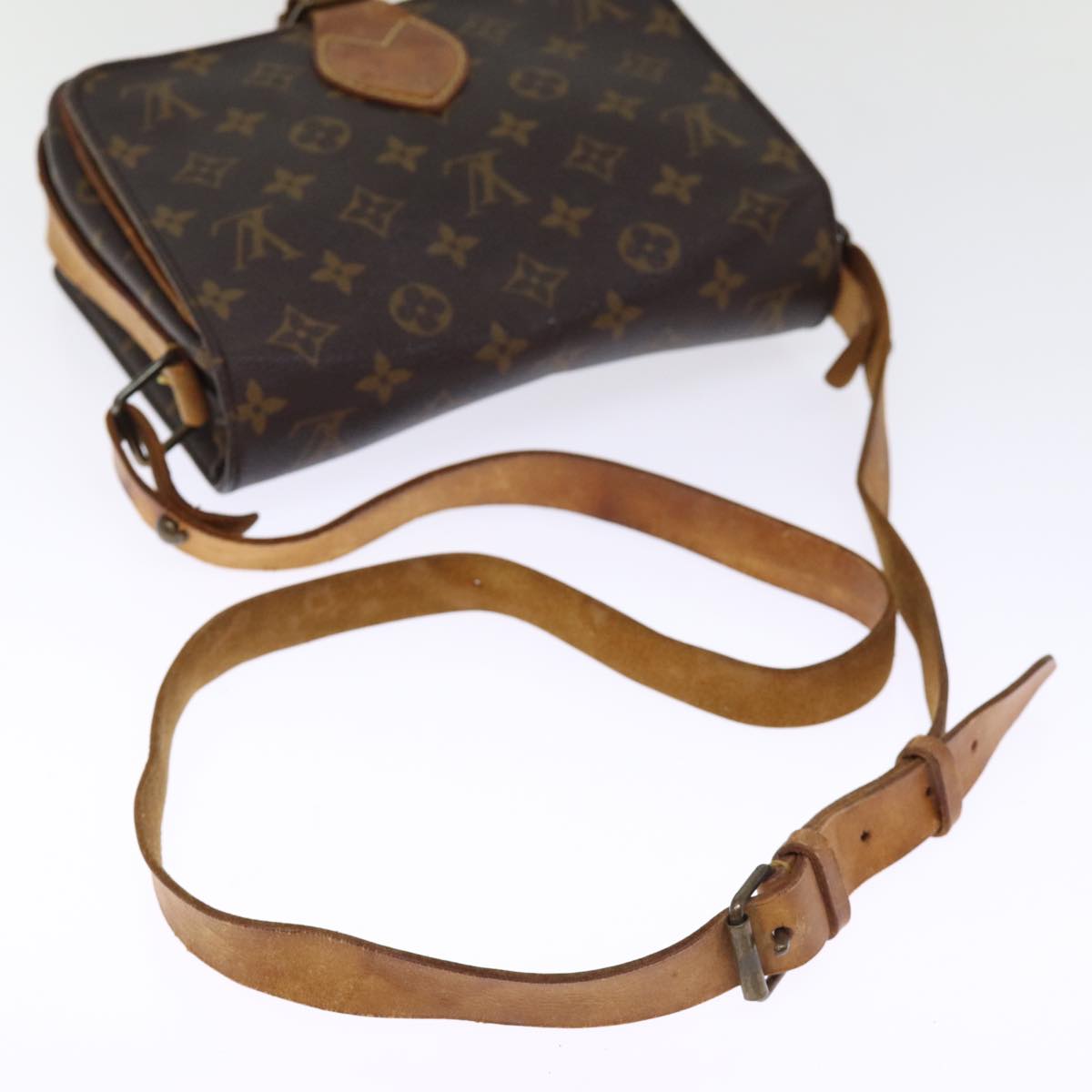 LOUIS VUITTON Monogram Cartouchiere MM Shoulder Bag M51253 LV Auth 76044