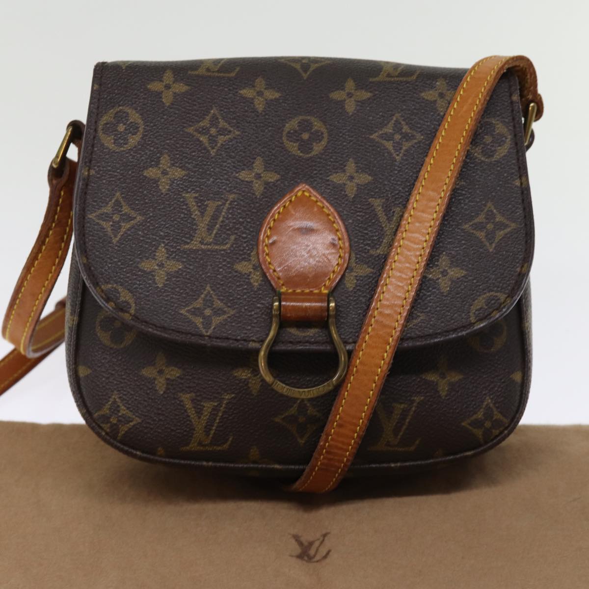 LOUIS VUITTON Monogram Saint Cloud MM Shoulder Bag M51243 LV Auth 76046