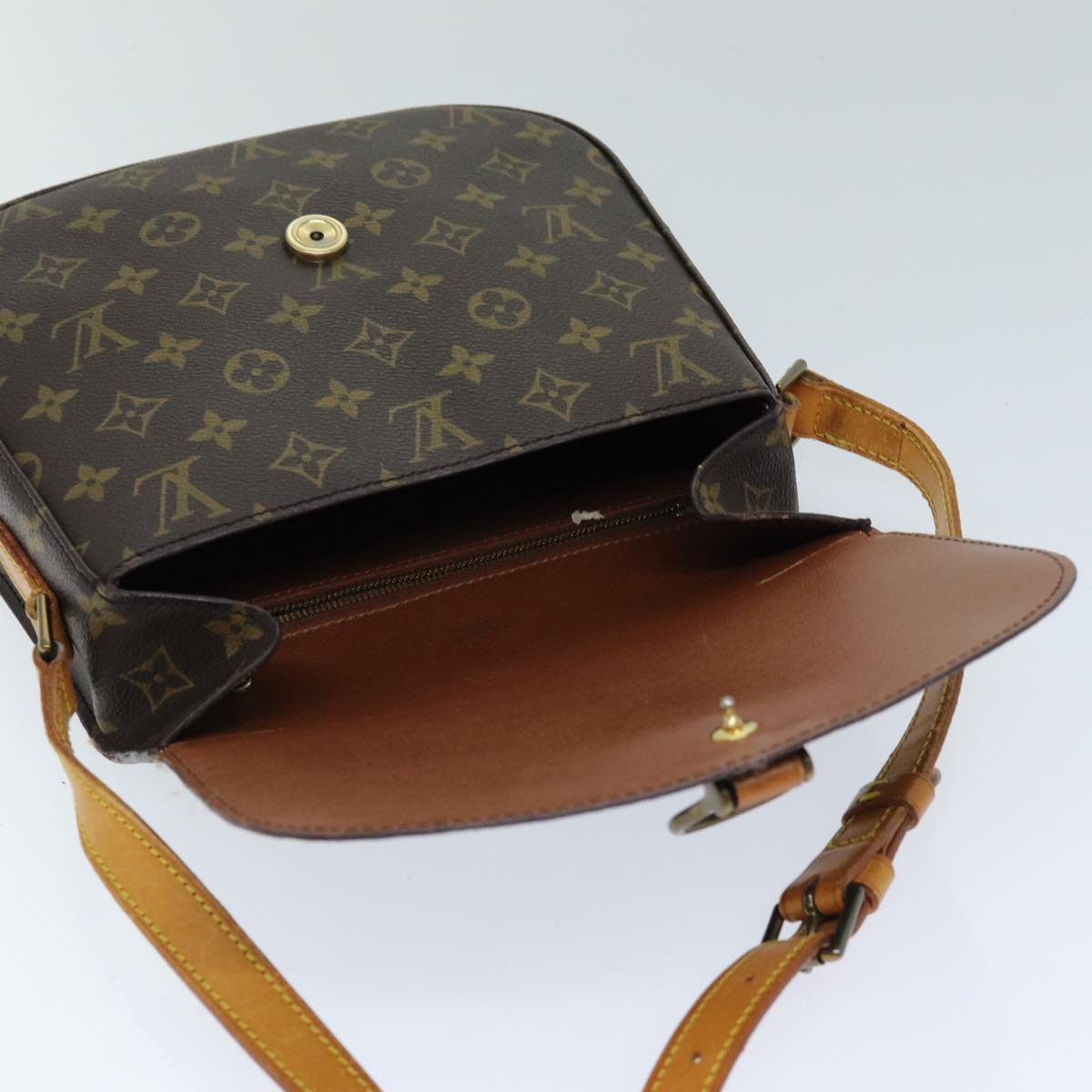 LOUIS VUITTON Monogram Saint Cloud GM Shoulder Bag M51242 LV Auth 76048