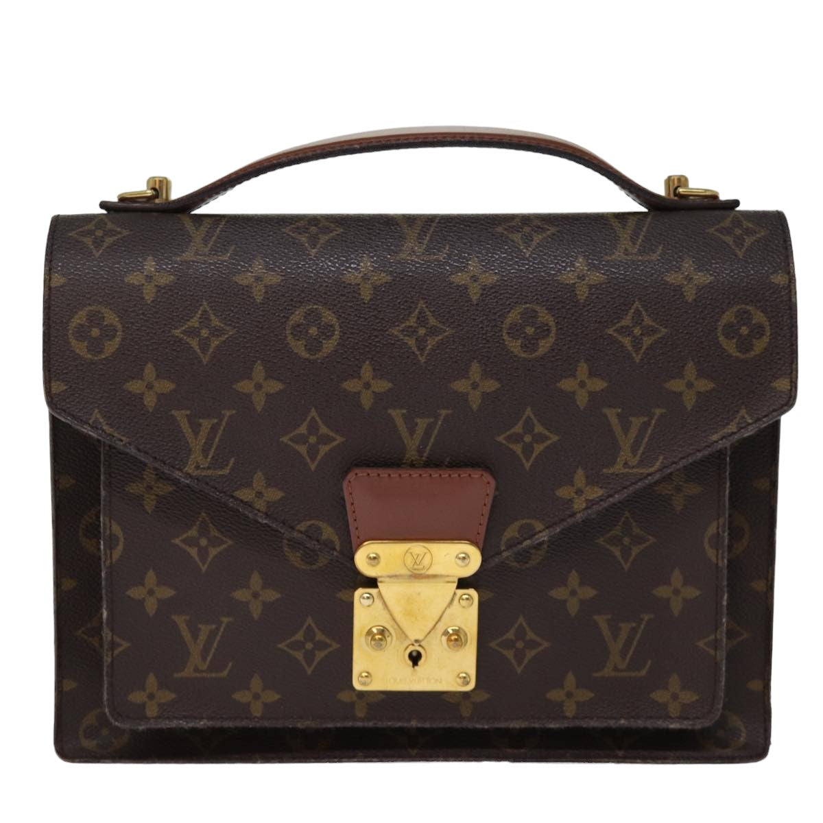 LOUIS VUITTON Monogram Monceau 28 Hand Bag 2way M51185 LV Auth 76049