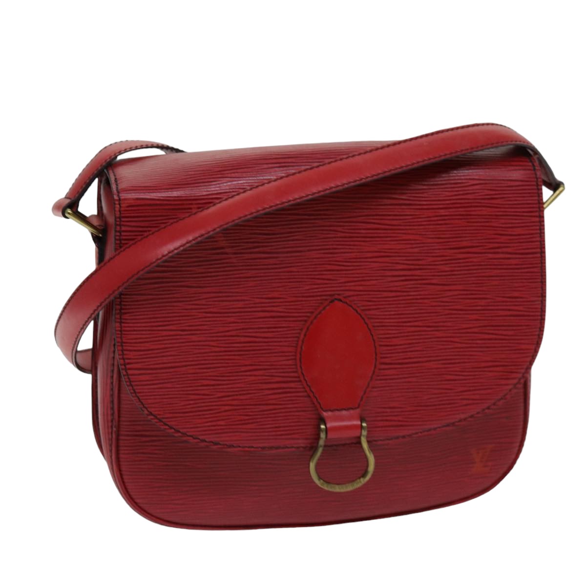 LOUIS VUITTON Epi Saint Cloud GM Shoulder Bag Red M52197 LV Auth 76052