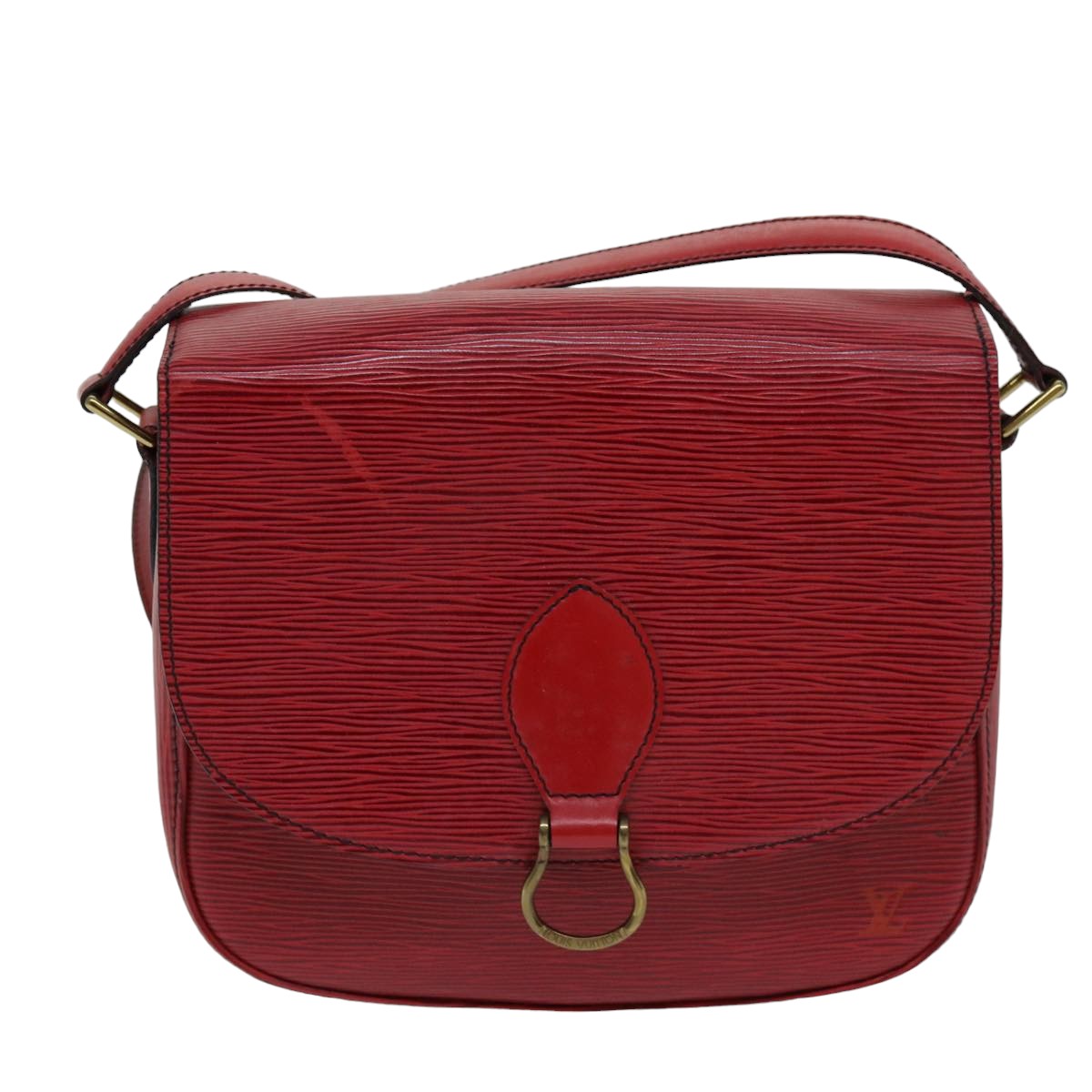 LOUIS VUITTON Epi Saint Cloud GM Shoulder Bag Red M52197 LV Auth 76052