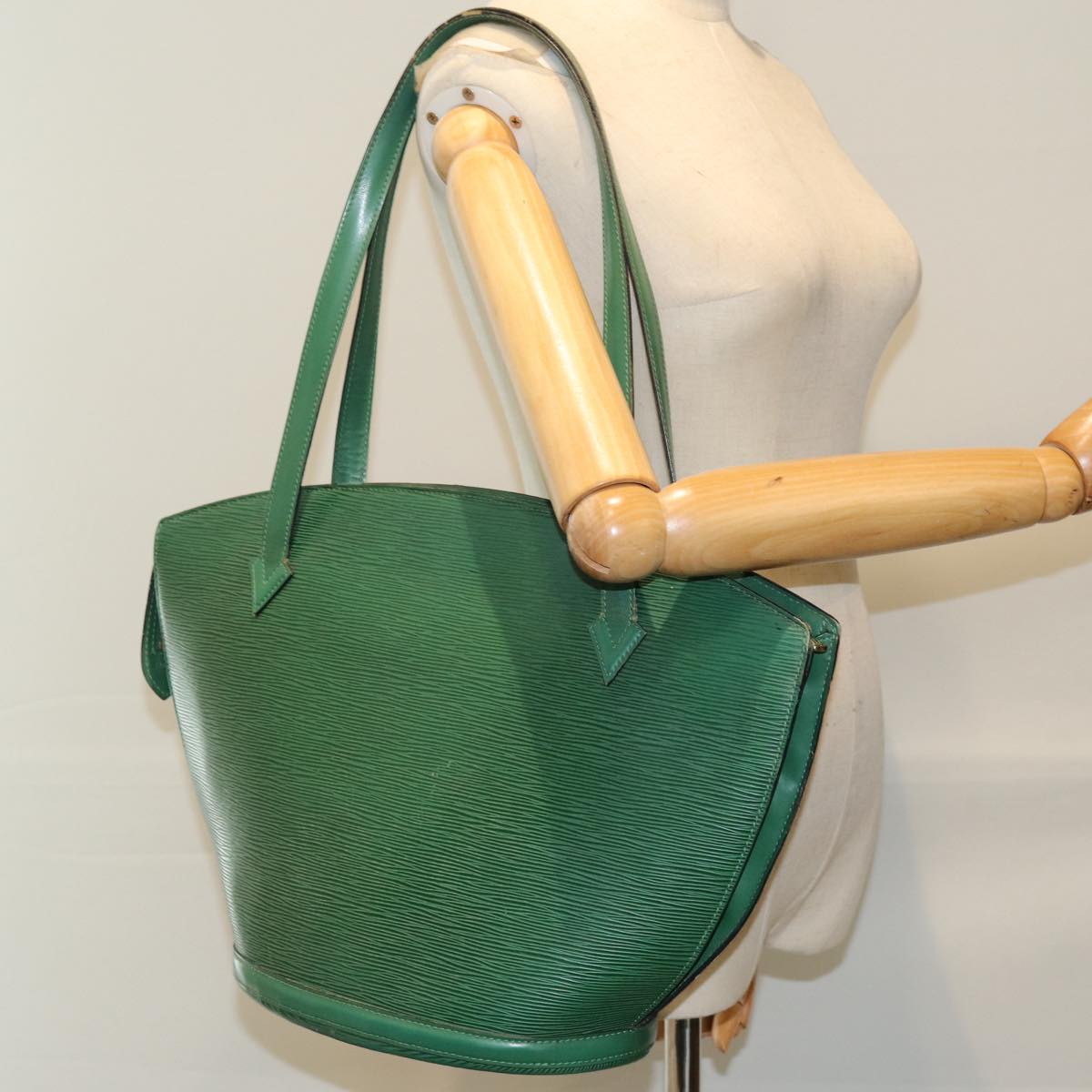 LOUIS VUITTON Epi Saint Jacques Shopping Shoulder Bag Green M52264 LV Auth 76074