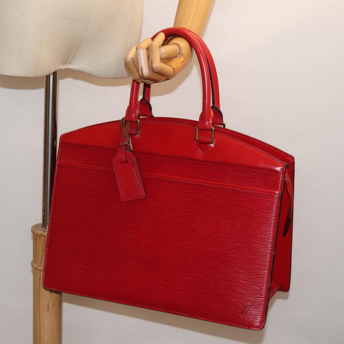 LOUIS VUITTON Epi Riviera Hand Bag Red M48187 LV Auth 76076