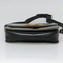 CELINE Shoulder Bag Leather Black Auth 76080-11